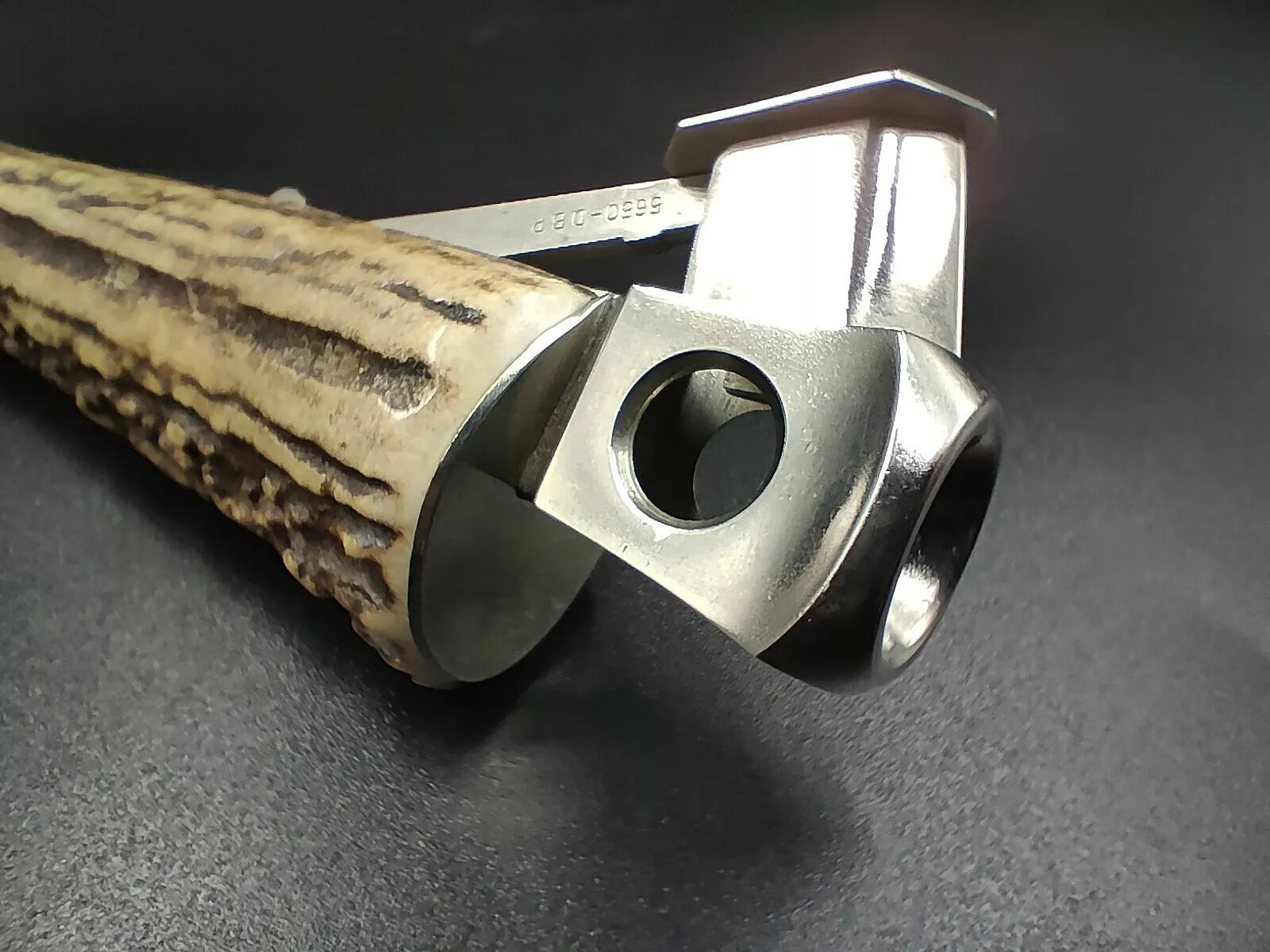 Schöner SOLINGEN " Donatus " - Tisch-Zigarrenschneider - Horn - 0796CO XL