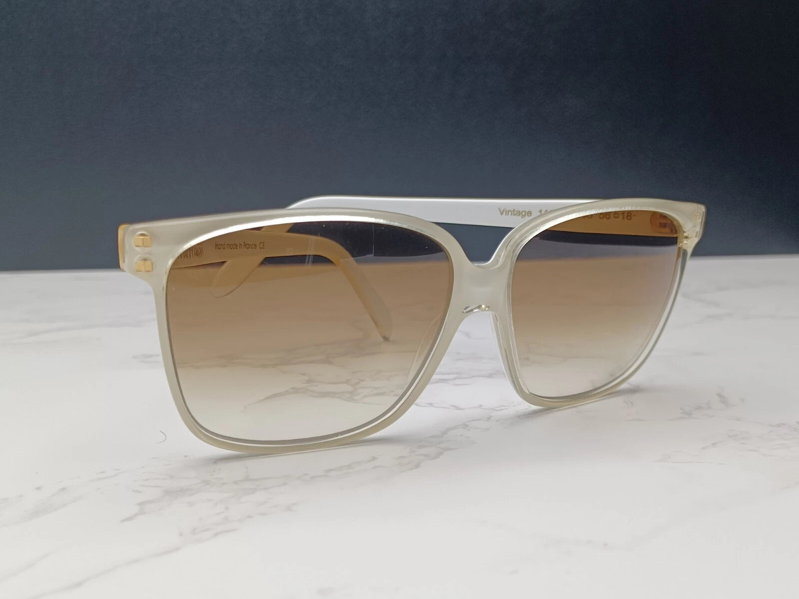 EMMANUELLE KHANH " VINTAGE " EK11610 - Ivory color - Sunglasses - New Old Stock