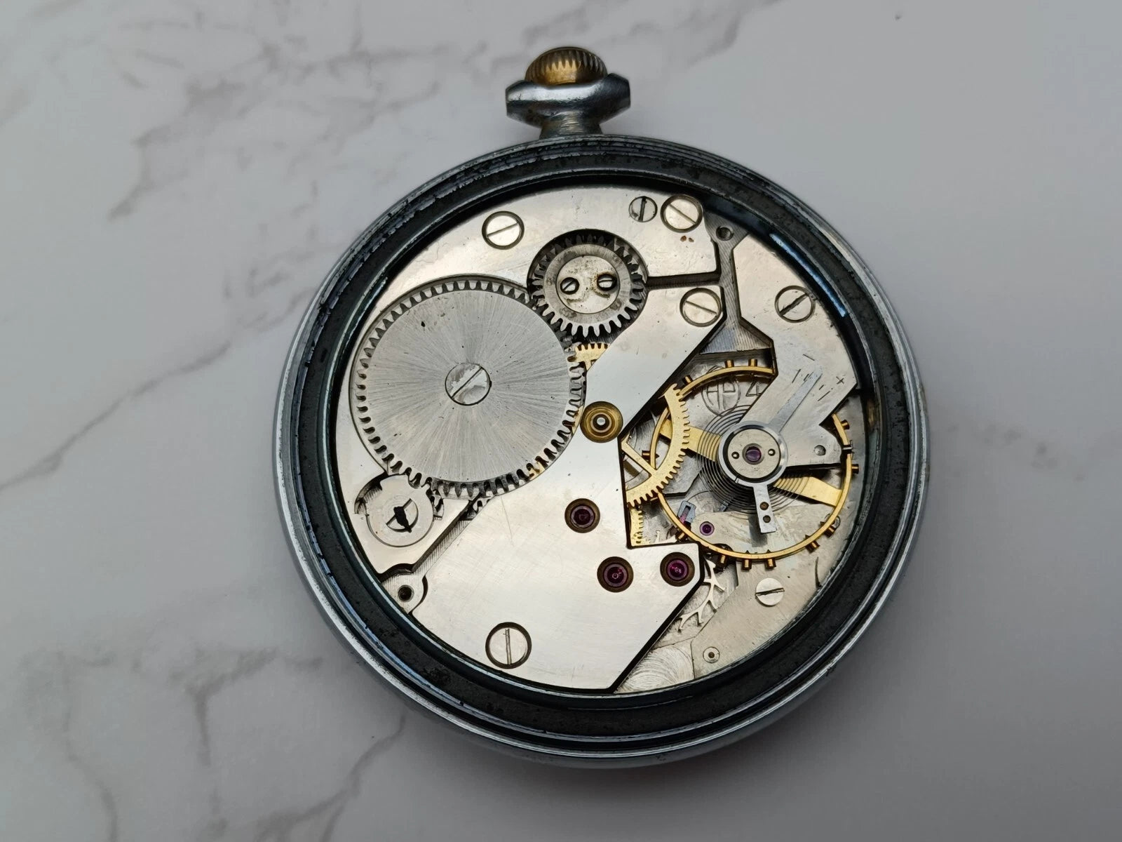 DUKE Taschenuhr - 15 Steine - Edelstahl - Funktionstüchtig - AE05-1673