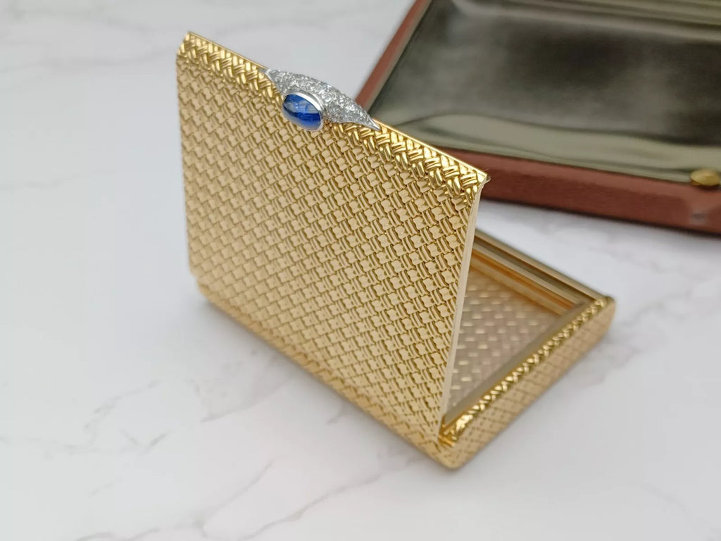Seltene Van Cleef & Arpels Puderdose & Lippenstifthülle – 18K Gold – 0913CO BD08