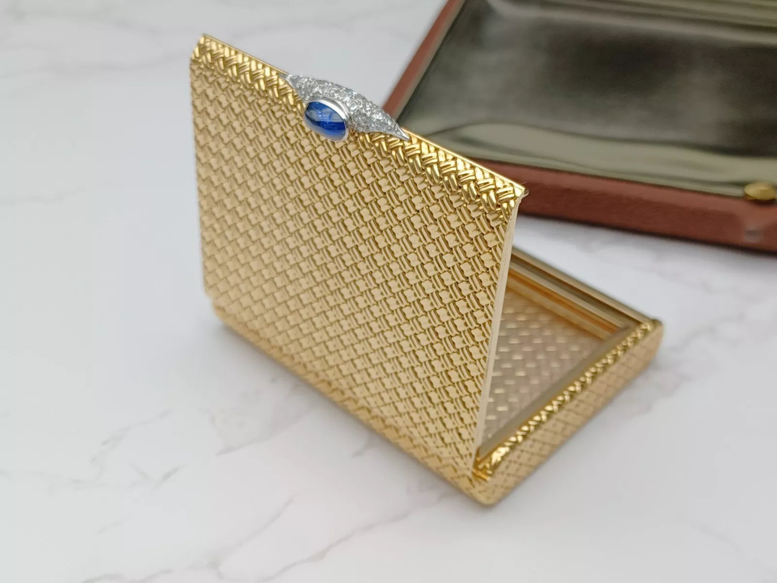 Seltene Van Cleef & Arpels Puderdose & Lippenstifthülle – 18K Gold – 0913CO BD08