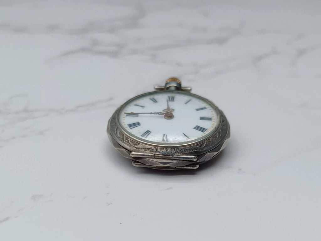 Antike vergoldete Taschenuhr aus massivem Silber