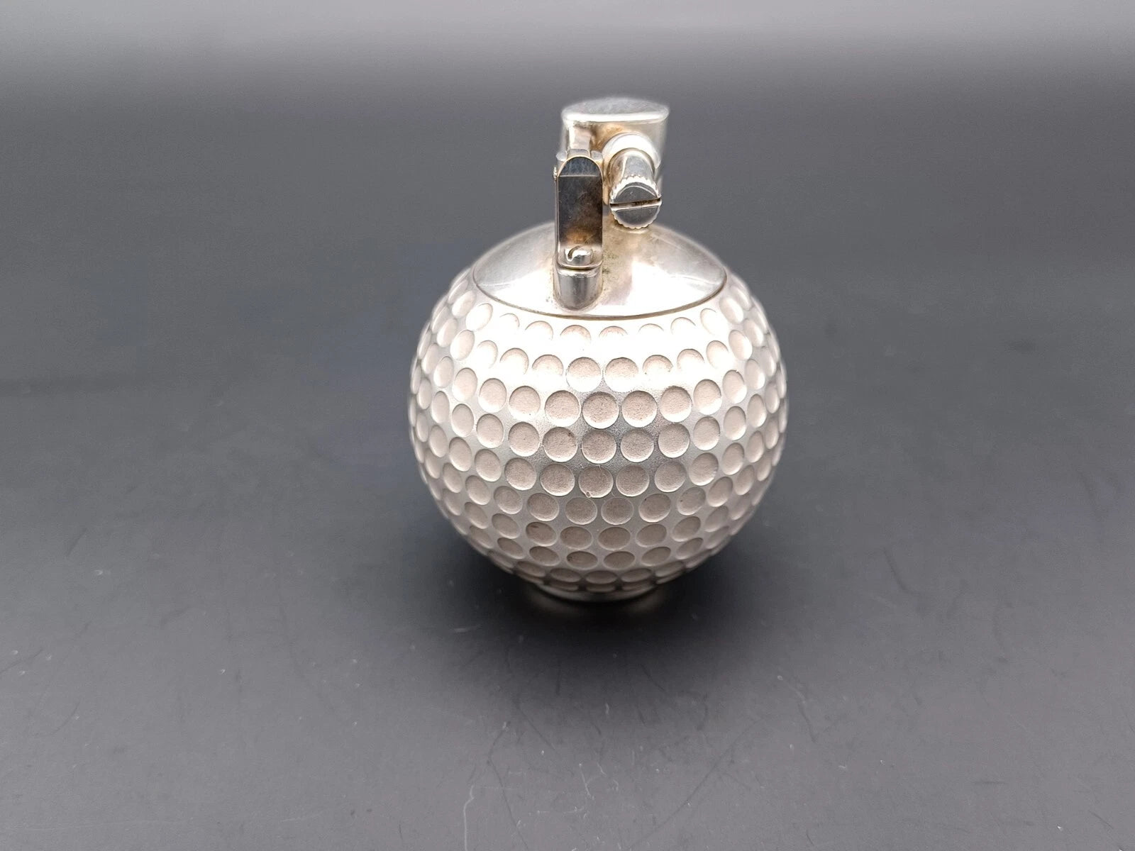 Rare antique Dunhill Golf Ball Petrol Lighter - Sterling Silver 925 - BA08-1495