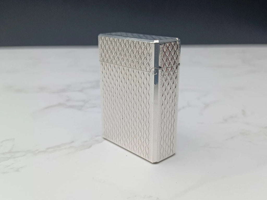 NICE S.T. DUPONT Feuerzeug Line 1 / L1 BR Gas – Versilbert – Gewartet-AC03-1763