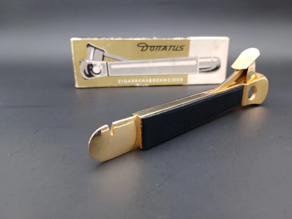 Solingen Zigarrenschneider mit Etui - Schwarzes Leder - Made in Germany - BB15-0945