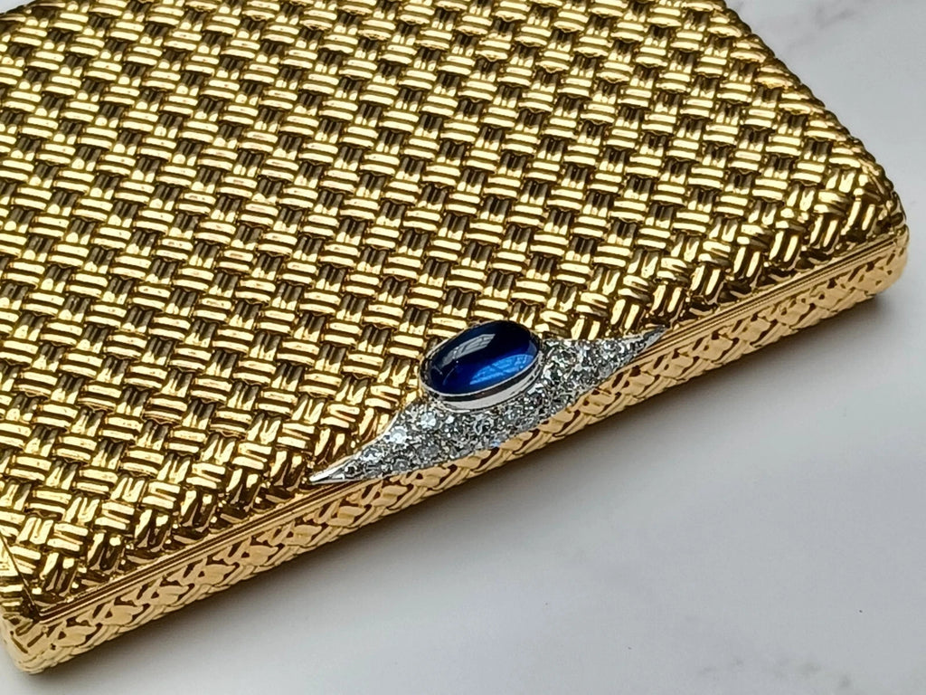 Seltene Van Cleef & Arpels Puderdose & Lippenstifthülle – 18K Gold – 0913CO BD08