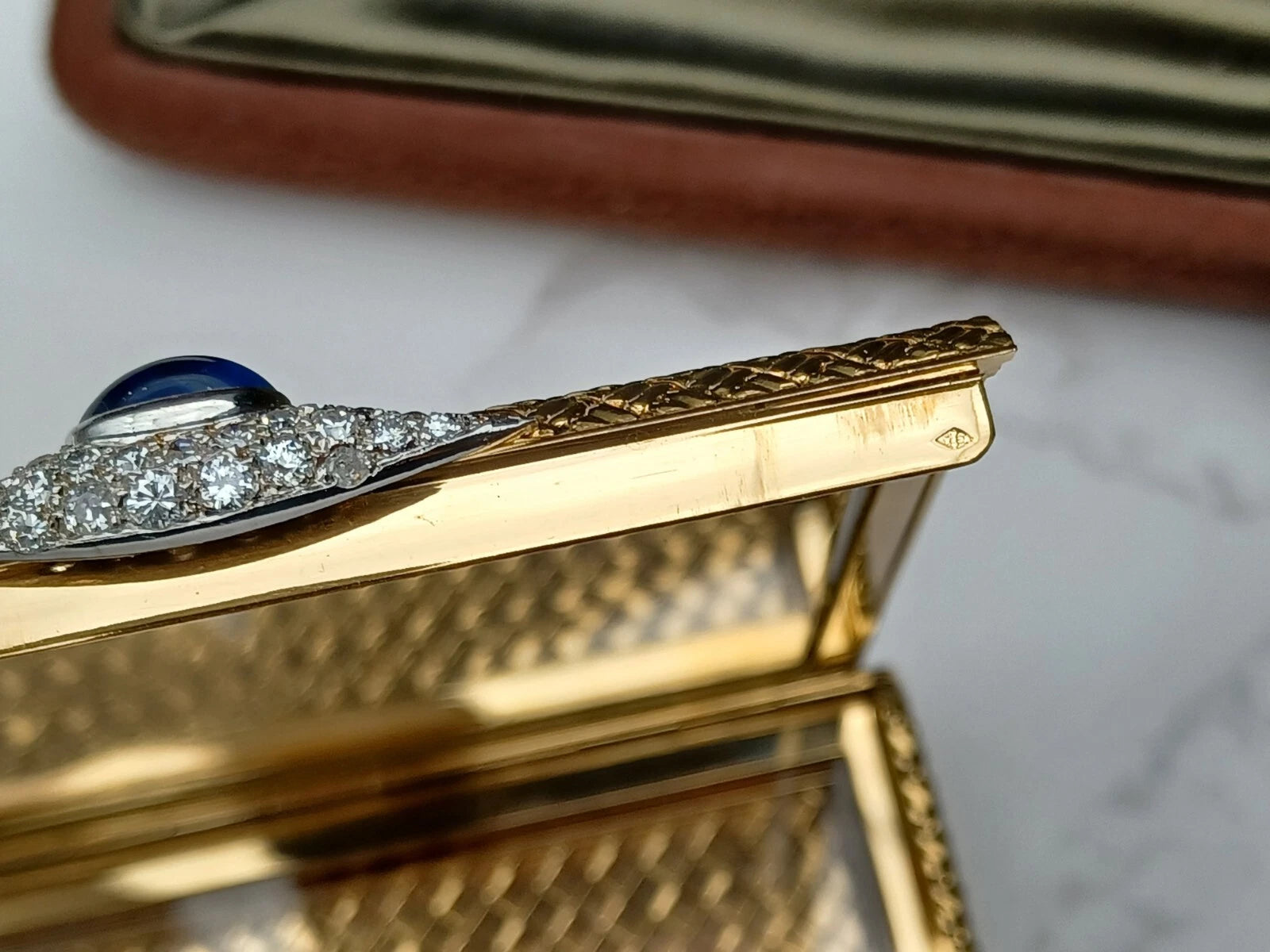 Seltene Van Cleef & Arpels Puderdose & Lippenstifthülle – 18K Gold – 0913CO BD08