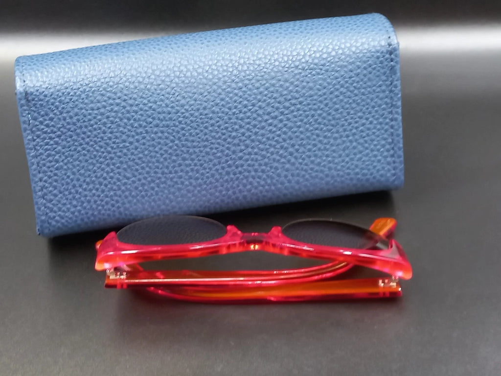 Schöne KIRK & KIRK „Jenny“ rote Sonnenbrille – Mit Etui – Neuwertig aus altem Lagerbestand – OVP