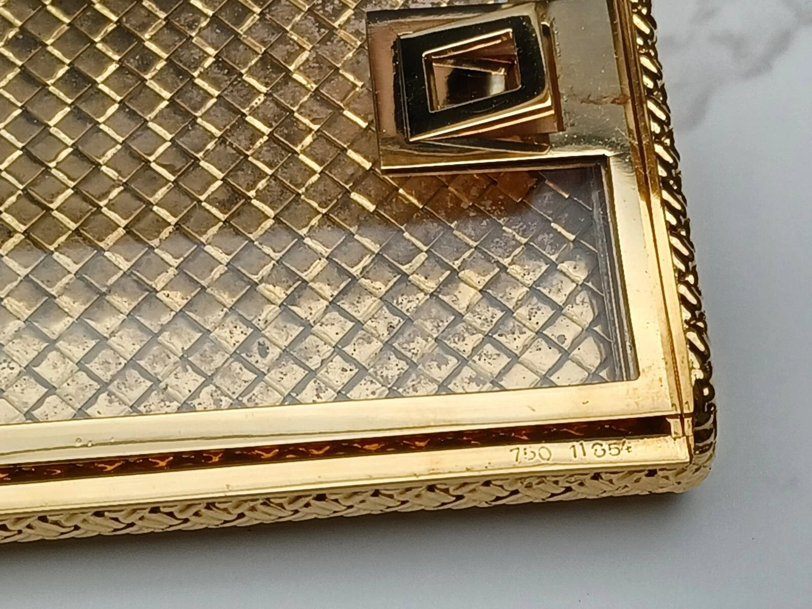 Seltene Van Cleef & Arpels Puderdose & Lippenstifthülle – 18K Gold – 0913CO BD08