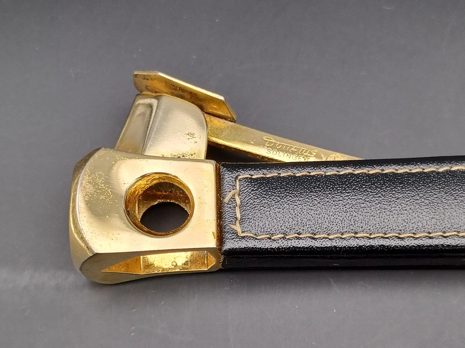 Solingen Cigar Cutter - Black Leather - Made In Germany - AG14-0946