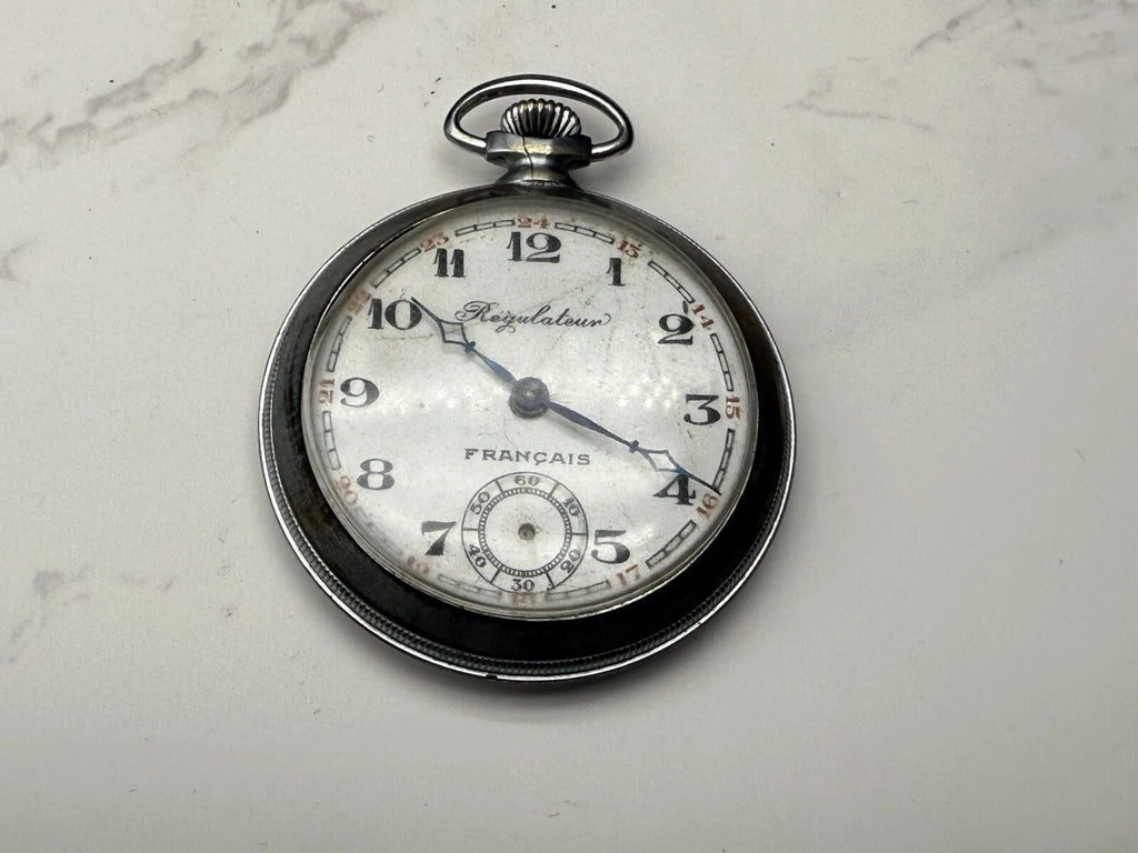 Montre de Gousset Chronomètre Acier Vintage – Made in France – À Restaurer