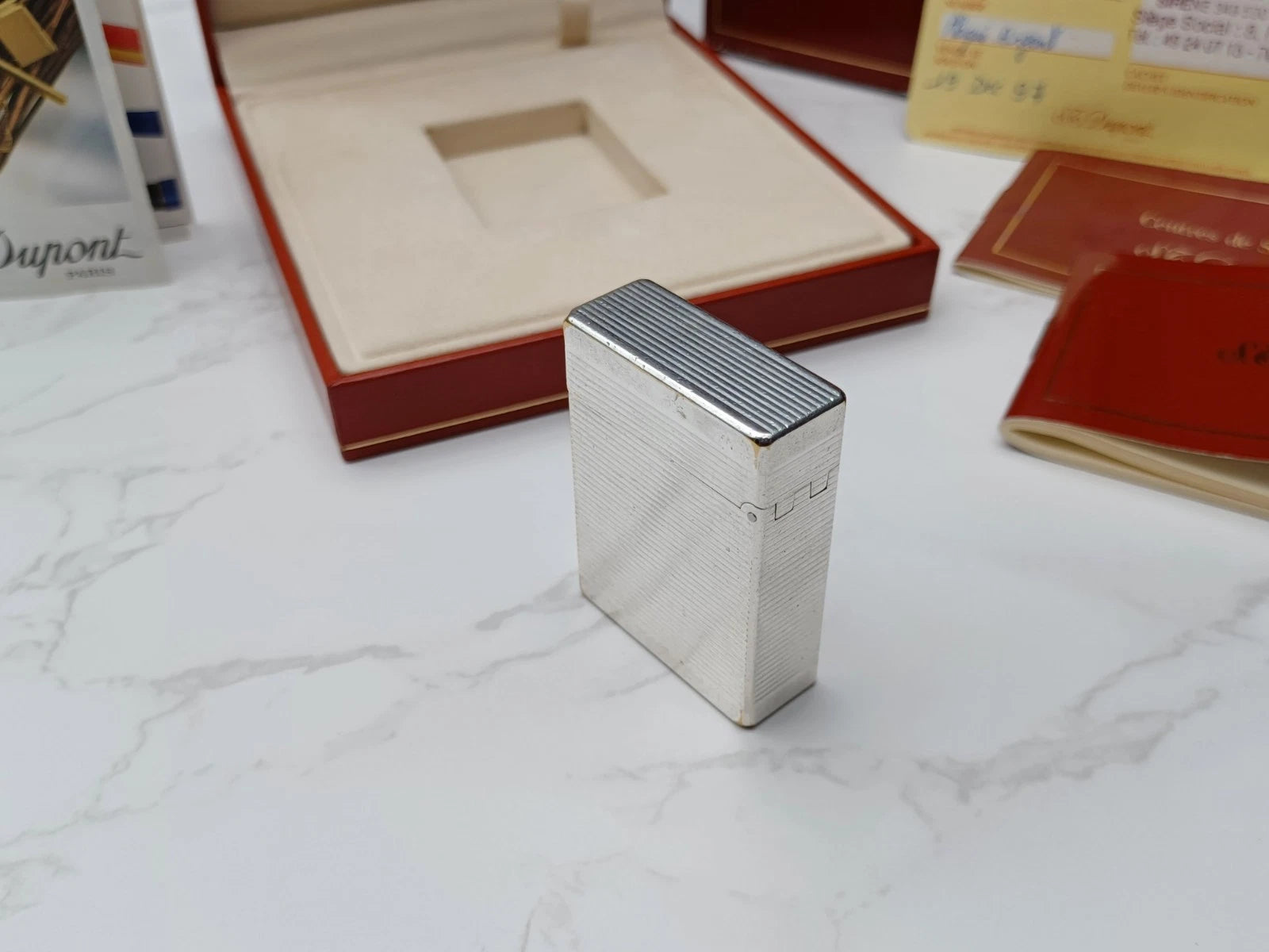 Komplettset S.T. DUPONT L1 BR - Line 1 BR - Versilbert - 1816AD14