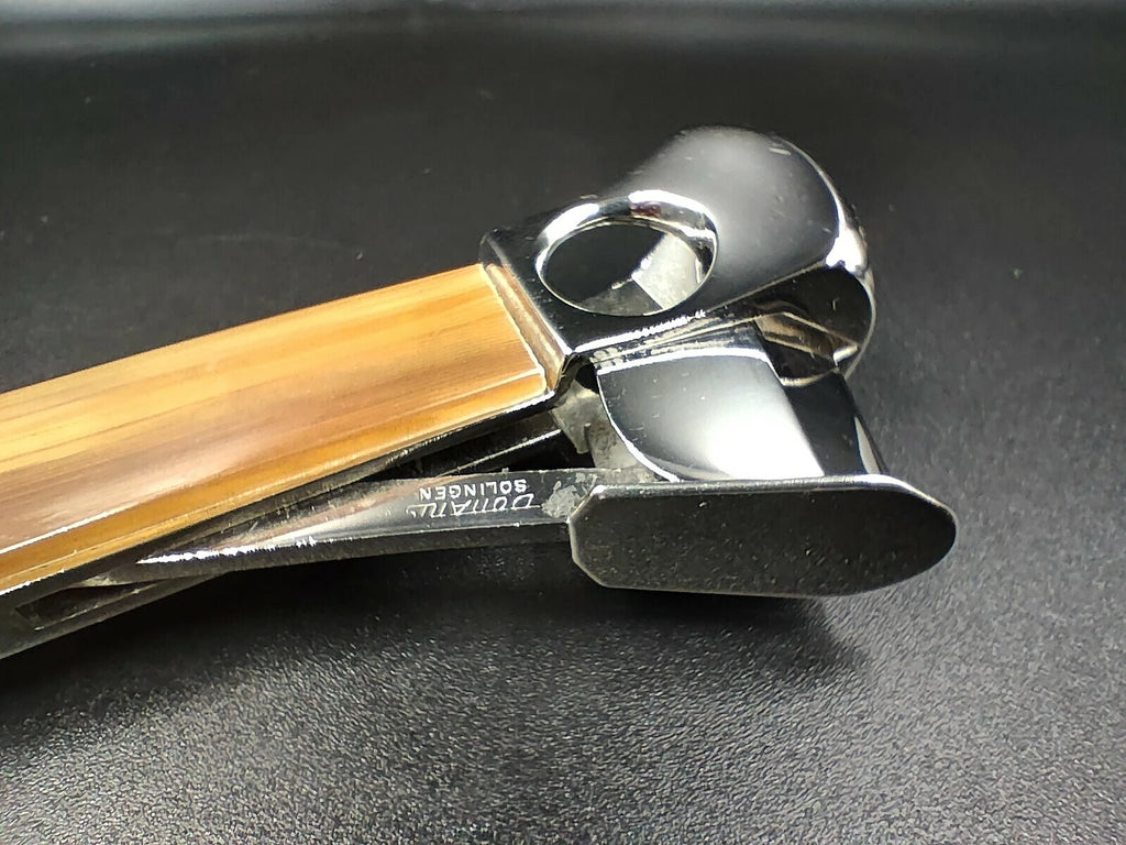 Schöner SOLINGEN "Donatus" DBGM - Zigarrenschneider - braunes Bakelit - 0647CO AM12