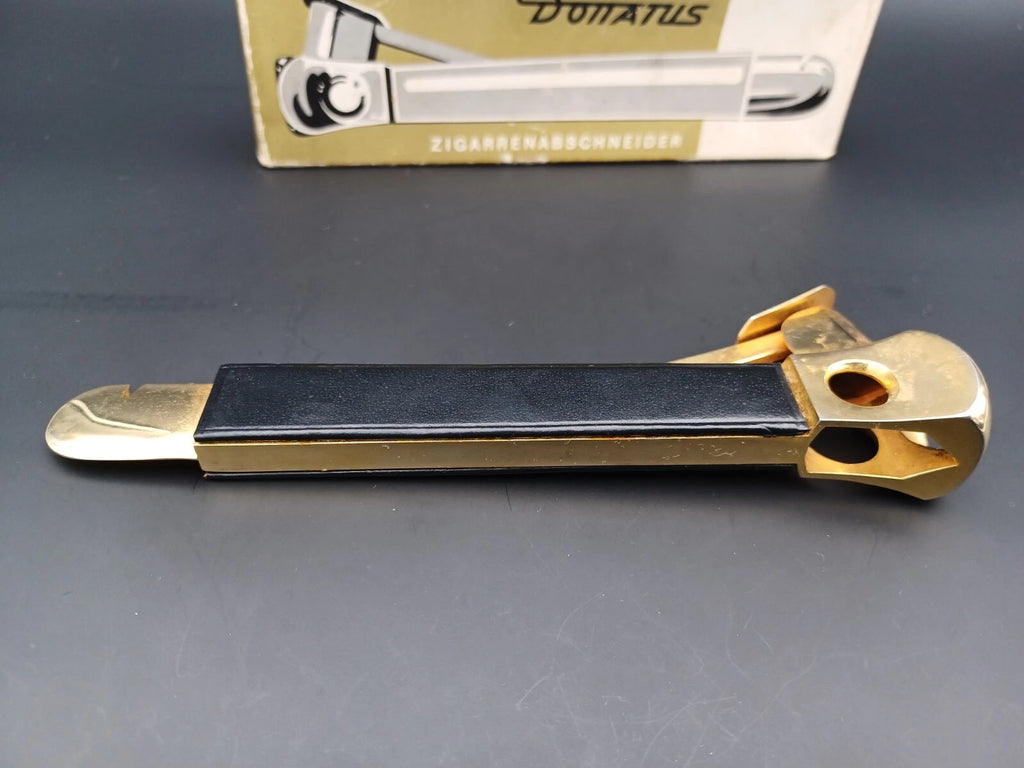 Solingen Zigarrenschneider mit Etui - Schwarzes Leder - Made in Germany - BB15-0945